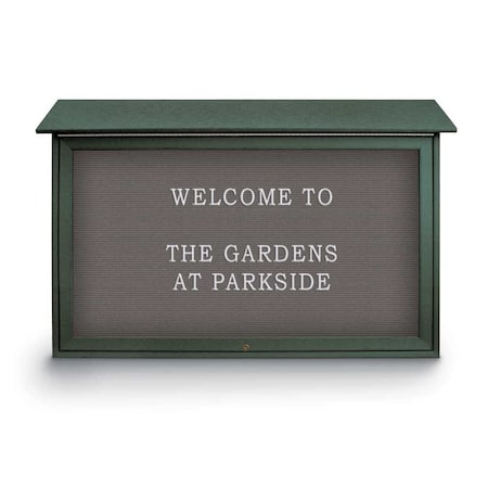 United Visual Products Indoor Enclosed Combo Board, 42"x32", Satin Frame/Burgundy & Forbo UVCB4232-BURGUN-FORBO